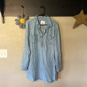 Denim colored shirt dress